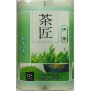 Fujieda Seishi Туалетная бумага двухслойная, аромат зеленого чая 25 м, 12 рулоно..