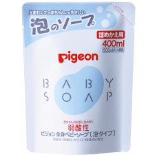 Pigeon, мыло-пенка для младенцев с рождения, сменный блок 400 мл