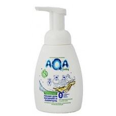 Aqa Baby Пенка для купания и шампунь с маслами для сухой и чувствительной кожи, 250 мл
