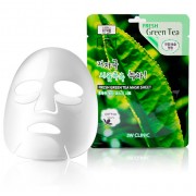 3W Clinic Освежающая тканевая маска с экстрактом зелёного чая, 1 шт