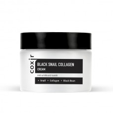 Coxir Крем против морщин с коллагеном и муцином черной улитки для лица Black Snail Collagen Cream, 50 мл