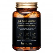 Farmstay Многофункциональная ампульная сыворотка с золотом и пептидами 24K Gold ..