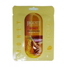 JIGOTT Ампульная тканевая маска c экстрактом меда Honey Real Ampoule Mask, 27 мл