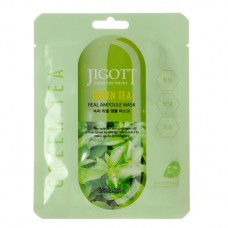 JIGOTT Ампульная тканевая маска c экстрактом зеленого чая Green Tea Real Ampoule Mask, 27 мл