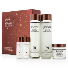 JIGOTT Набор для ухода за кожей лица на основе экстракта улитки - Snail moisture skin care 3set