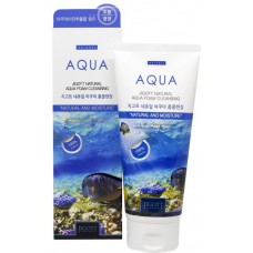 JIGOTT Пенка очищающая увлажняющая с аквамарином Natural Aqua Foam Cleansing, 180 мл