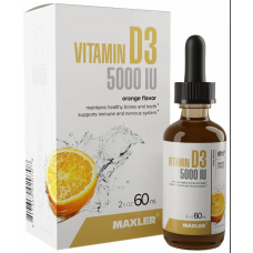 Maxler Vitamin D3 фл., 5000 МЕ, 60 мл, апельсин
