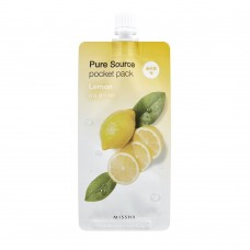 Missha Ночная маска с экстрактом лимона Pure Source Pocket Pack Lemon, 10 мл