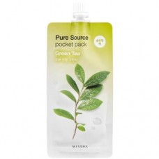 Missha Ночная маска с экстрактом зелёного чая Pure Source Pocket Pack Green Tea, 10 мл