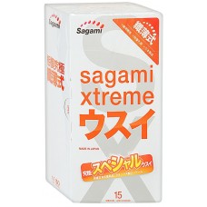 Sagami, Презервативы латексные Xtreme 0.04mm,  15 шт