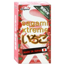 Sagami Презервативы латексные Xtreme Strawberry, 10 шт