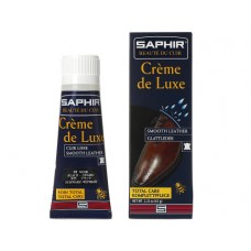 SAPHIR - 01 Крем тюбик С ГУБКОЙ Creme de luxe, 75мл. (black)