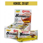 Bombbar Набор батончиков неглазированных протеиновых, вкус кокос 20 штук по 60 г..