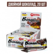 Bombbar Набор батончиков неглазированных протеиновых, вкус шоколад 20 штук по 60..