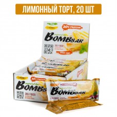 Bombbar Набор батончиков неглазированных протеиновых, вкус лимонный торт 20 штук по 60 г