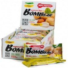 Bombbar Набор батончиков неглазированных протеиновых, вкус арахис 20 штук по 60 г