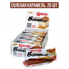 Bombbar Набор батончиков неглазированных протеиновых, вкус соленая карамель 20 штук по 60 г