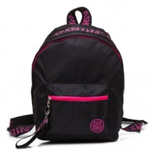 Hatber Рюкзак Fashion полиэстер, 1 отделение, 1 карман, Черный с розовым, 33х25х16 см