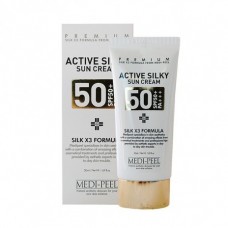 MEDI-PEEL Солнцезащитный крем с комплексом пептидов и шёлка Active Silky Sun Cream SPF50+PA+++, 50 мл