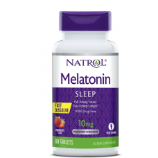 Melatonin Fast Dissolve таб., 10 мг, 60 шт., клубника, 1 уп.