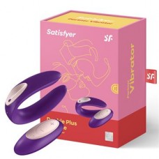 Satisfyer Вибратор силиконовый Partner Plus Remote 18 см, фиолетовый