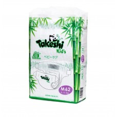 Подгузники для детей бамбуковые Takeshi Kid's M (6-11 кг) 62 шт