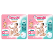Tanoshi Набор 2х Трусики-подгузники для детей, размер XXL 17-25 кг, 26 шт