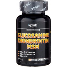 Препарат для укрепления связок и суставов vplab Glucosamine Chondroitin MSM, 90 шт.