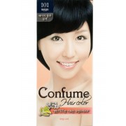 Welcos Стойкая крем-краска для волос Confume Hair Color тон 101 черный, 60мл+60м..