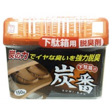 KOKUBO Дезодорант-поглотитель неприятных запахов, с древесным углём, для обувных шкафов, 150 г